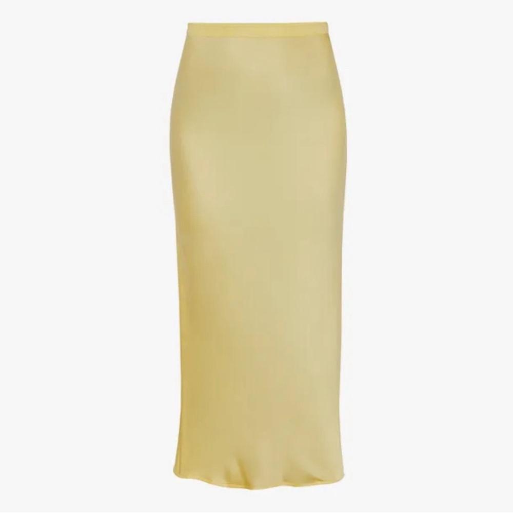 Yellow slip skirt